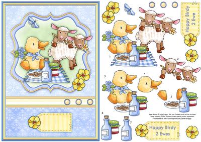 Happy Birdy 2 Ewe Topper & Decoupage