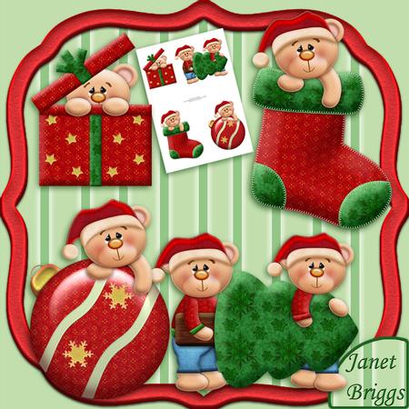 Bears Get Ready for Christmas Designer Resource Graphics