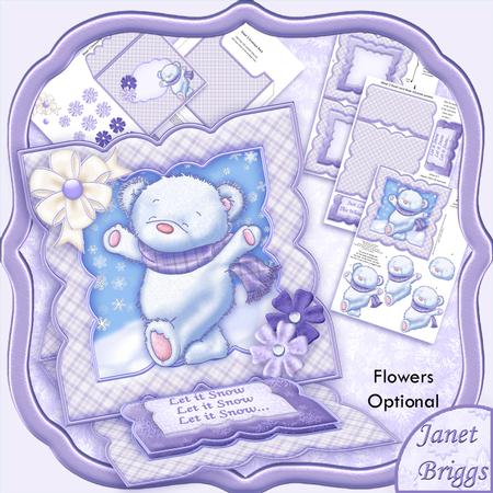 Polar Bear Fun Christmas Easel Card Kit