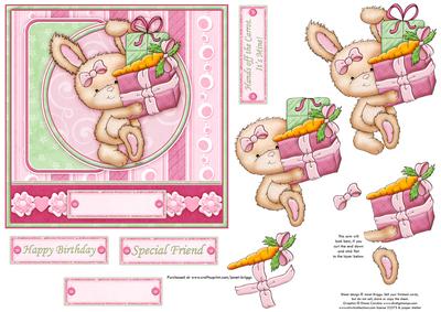 Hands Off the Carrot! Birthday Topper & Decoupage
