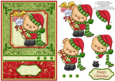 Bearing Gifts Christmas Card Front & Decoupage