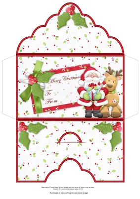 Christmas Money Wallet Santa & Rudolf