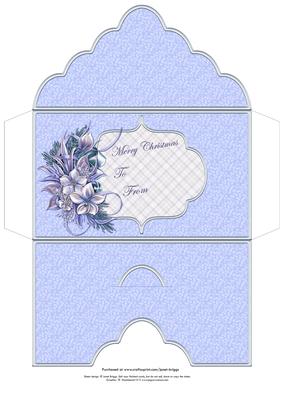 Christmas Money Wallet Christmas Florals