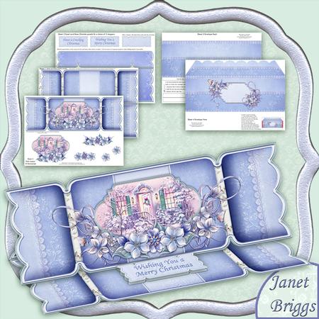 Large Dl Christmas Cracker Easel Card Kit Winter 2