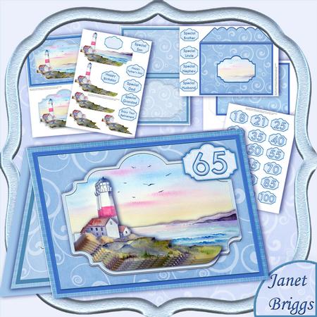 Lighthouse View Card, Ages & Decoupage Kit