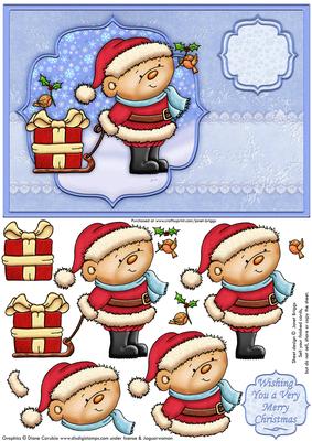 Holly Christmas Topper & Decoupage Insert Available
