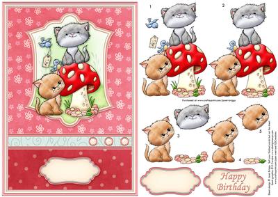King of the Castle Cats Topper & Decoupage Insert Available