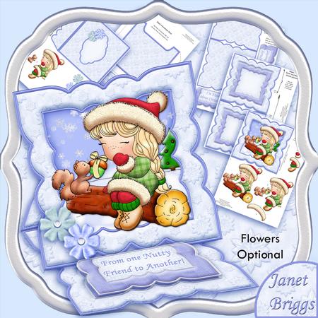 Izzys Christmas Nut Surprise Easel Card Kit
