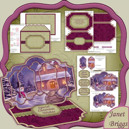 Winter Garden Christmas 5 Panel Easel Card Kit