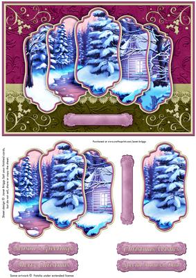 Winter Woodlands Christmas 5 Panel Quick Card