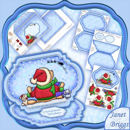 Christmas Wishes Easel Card Kit & Decoupage