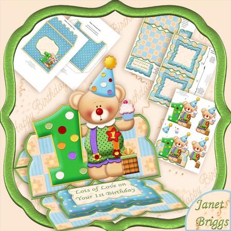 First Birthday Clown Over the Edge Easel Kit