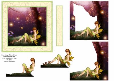 Wood Fairy Tunnel Decoupage