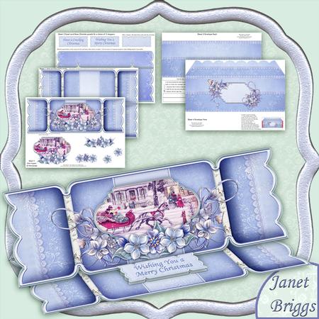 Large Dl Christmas Cracker Easel Card Kit Winter 3