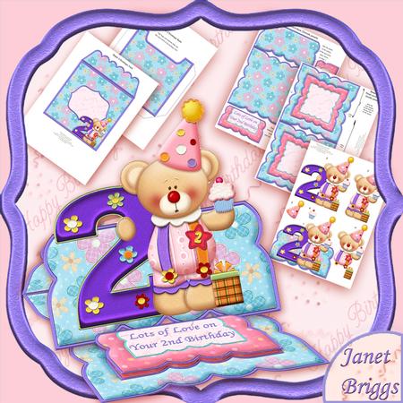Age 2 Girl Clown Over the Edge Easel Kit