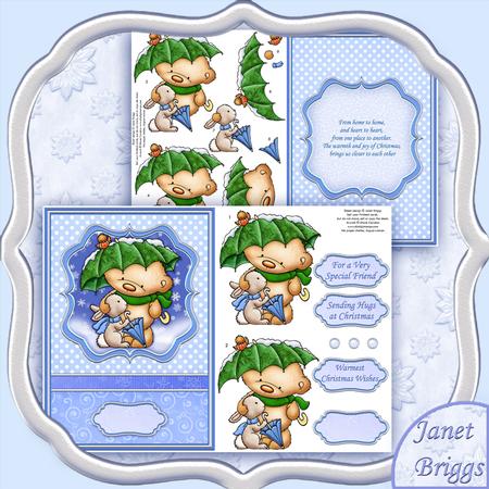 My Ears Are Cold Christmas Topper Decoupage Insert Mini Kit