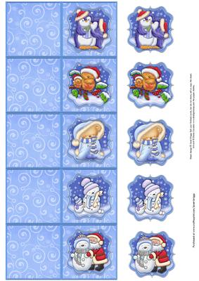 Cute Christmas Gift Tags in Blue