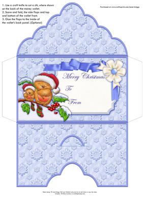 Christmas Robins Money Wallet