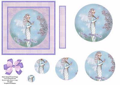 Cherry Blossom Fairy Topper & Pyramid Decoupage