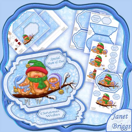 Jingle Robins Christmas Easel Card Kit