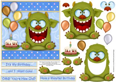 Omg You're How Old? Birthday Topper & Decoupage