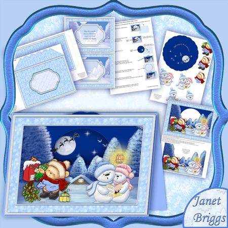 Christmas Eve in a Spin Animated Card Kit