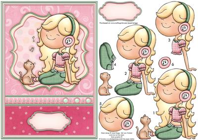Musical Maisy Birthday Girl Topper & Decoupage