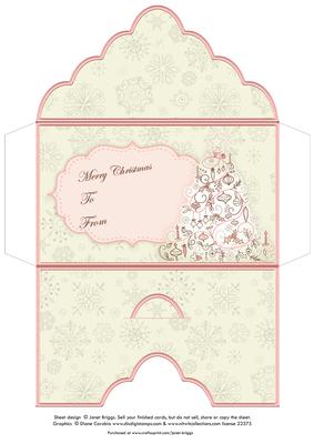 Christmas Money Wallet Envelope Christmas Tree
