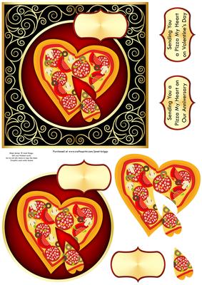 Pizza My Heart Valentine's Day or Anniversary