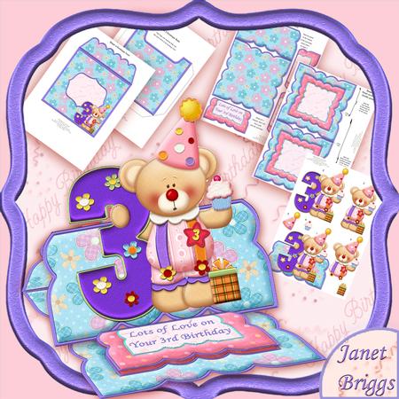 Age 3 Girl Clown Over the Edge Easel Kit