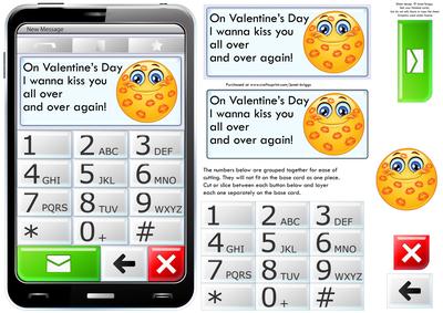 Mobile Phone Kiss You All Over Quick Card