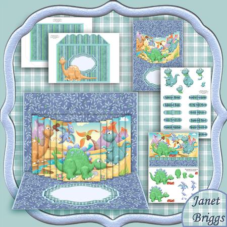 Pop Up Scene Dinosaurs 3D Card Kit
