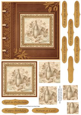 Aged to Perfection Wine Quick Card & Pyramage