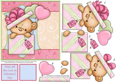 Valentine Bertie Decoupage & Card Topper