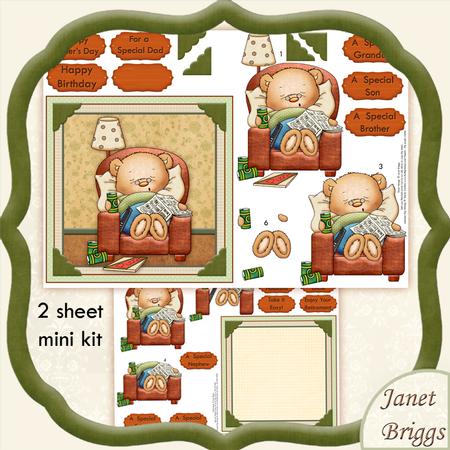 Slouch Couch Ted Topper & Decoupage Mini Kit