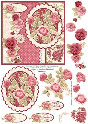 Shabby Chic Roses Card Topper & Decoupage