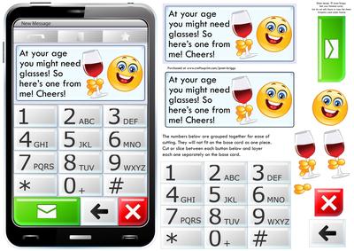Mobile Phone at Your Age You Might Need Glasses Quick Card