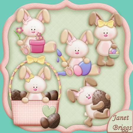 Easter Betsy Bunny Designer Resource Graphics