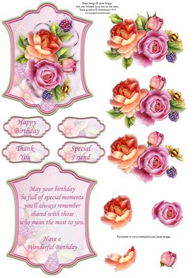 English Roses Topper & Deccoupage