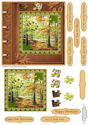 Autumn Woods Jigsaw Quick Card