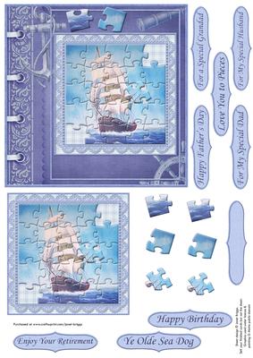 Sailing Ship Jigsaw Quick Card