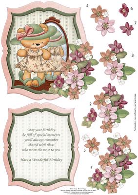 Decisions Decisions Cute Bear Topper & Decoupage