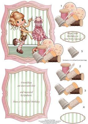 Friendships Are Sewn with Love Topper & Decoupage