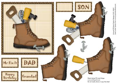 Fathers Day Mr Fix Its Tools Decoupage