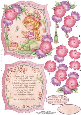 Eat More Cake Birthday Card Topper & Decoupage