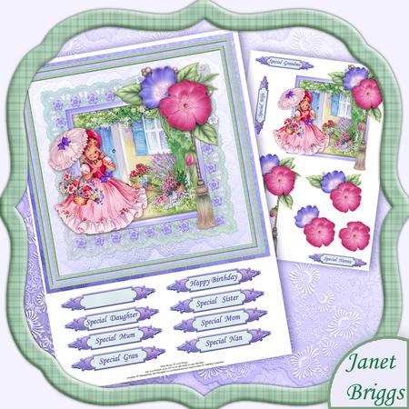 Vintage Belle Cottage Garden Topper & Decoupage Mini Kit