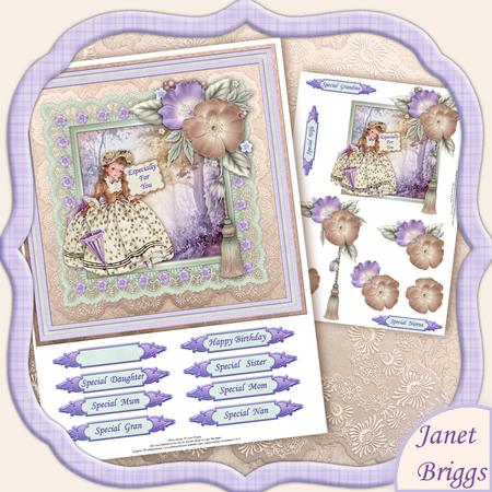 Vintage Belle in Woods Topper & Decoupage Mini Kit
