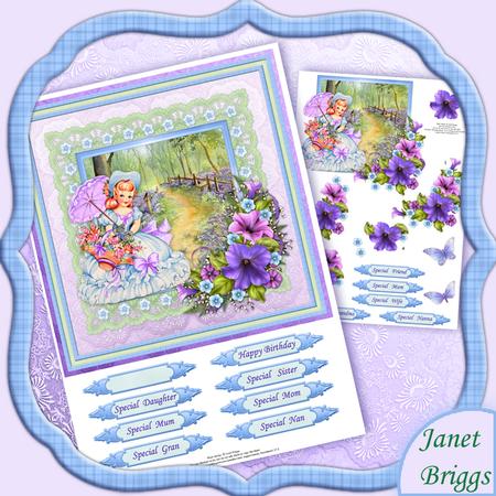 Vintage Belle Bluebell Woods Topper & Decoupage Mini Kit