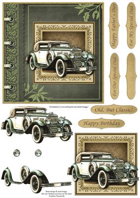 Classic Vintage Car Topper & Decoupage