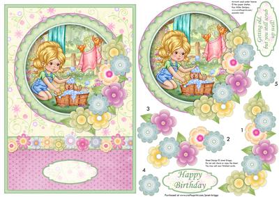 You Still Scrub Up Well Card Topper & Decoupage